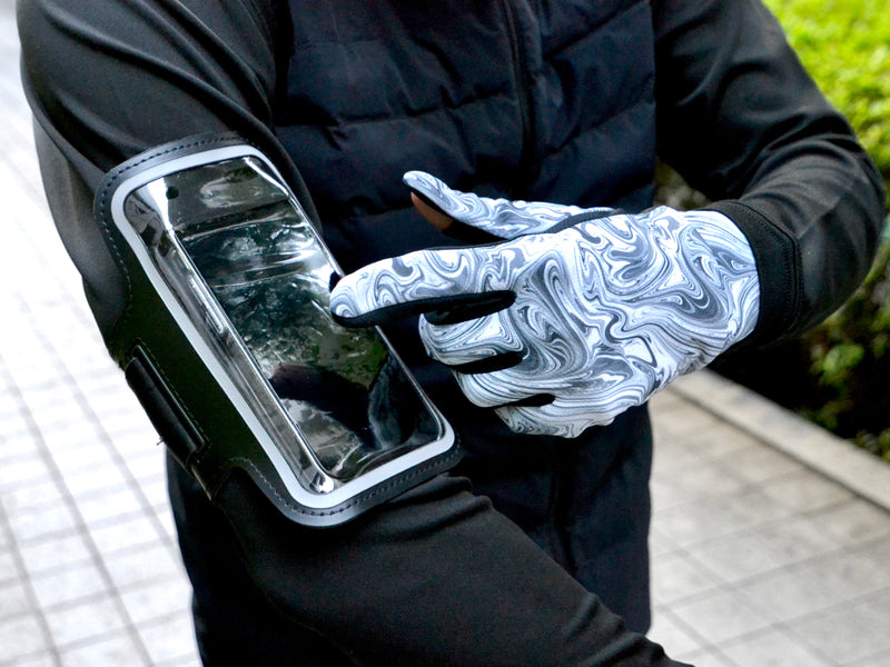 ［P.O.GLOVES］graphic 2.0：marble-black