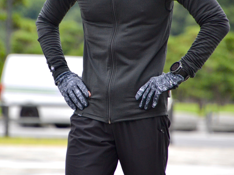 ［P.O.GLOVES］graphic 2.0：marble-black