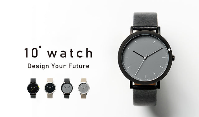 "未来の時間をデザインする"【10watch】モデル003（BLACK × white）