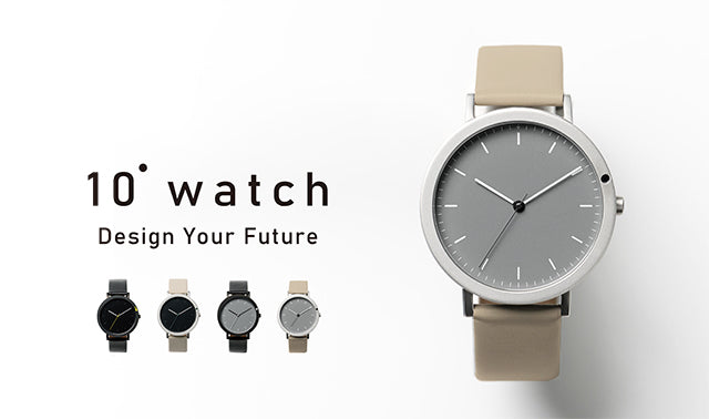 "未来の時間をデザインする"【10watch】モデル004（SILVER × black）