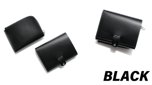 me wallet mini BLACK　【２つに分けても使える】国産コンパクトミニ財布