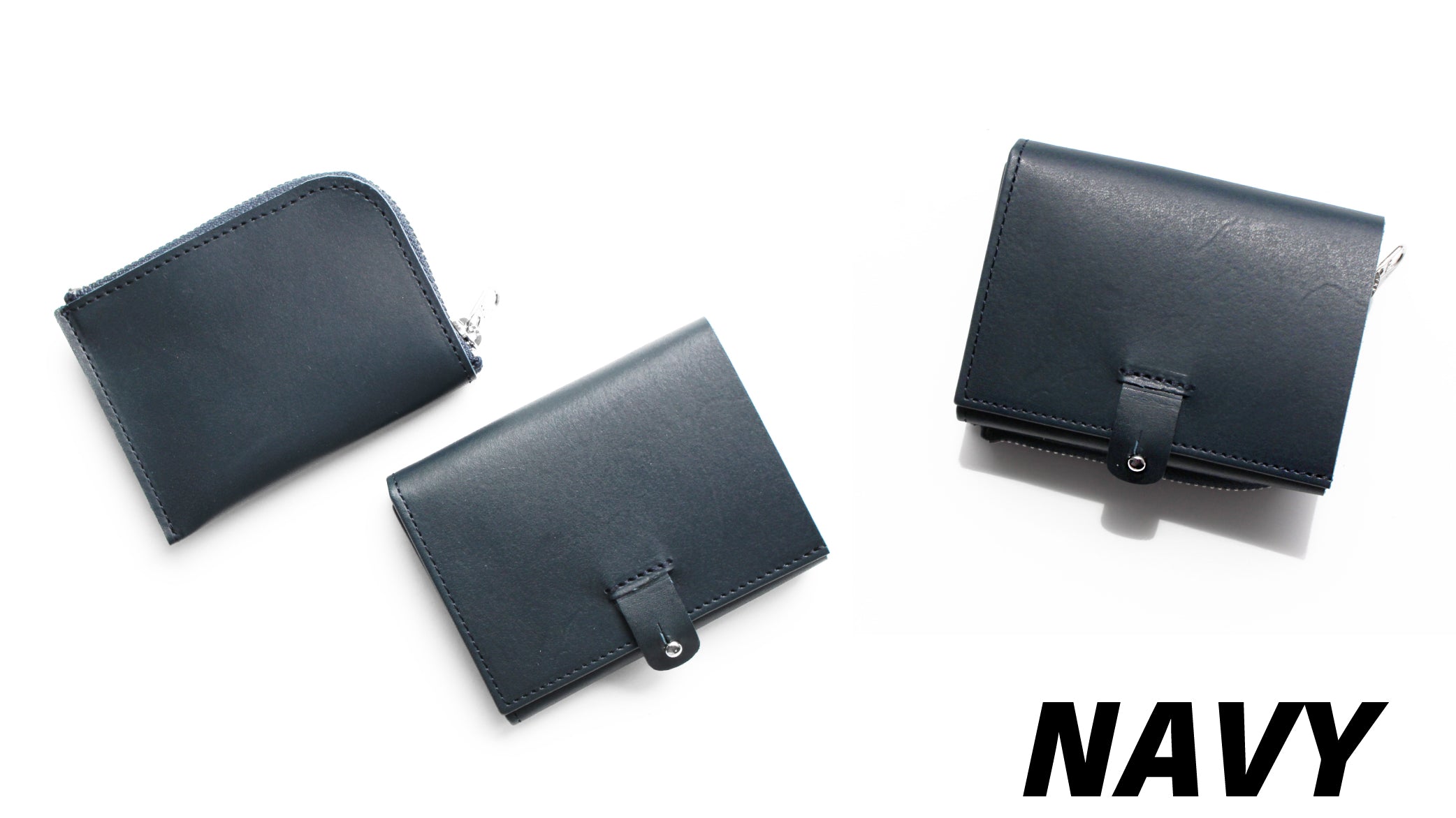 me wallet mini NAVY　【２つに分けても使える】国産コンパクトミニ財布