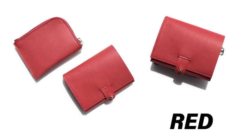 me wallet mini　RED【２つに分けても使える】国産コンパクトミニ財布