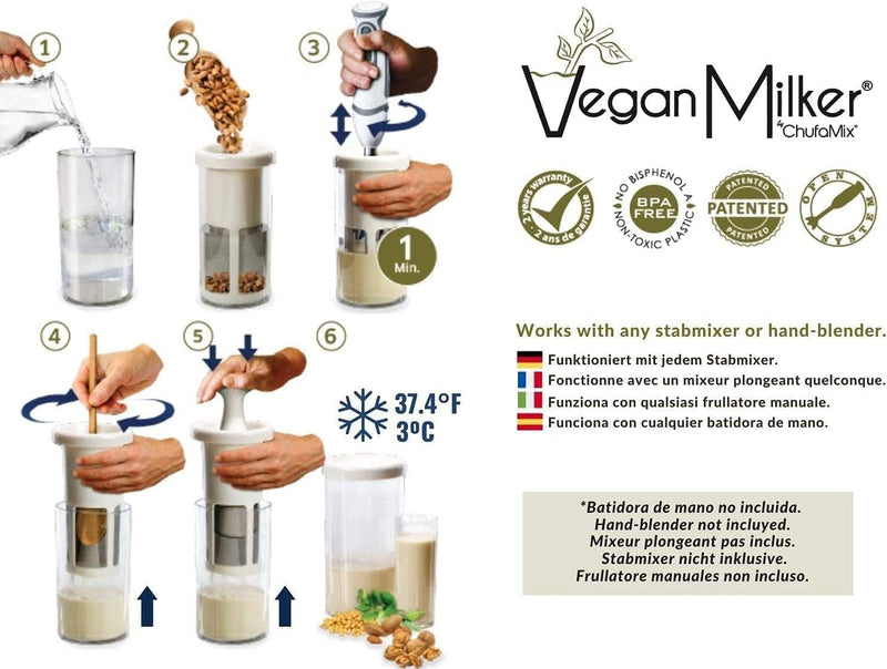 ヴィーガンをあなたの生活に！今すぐ出来る健康的新習慣　ヴィーガンミルカー Vegan Milker クラシック・ホワイト