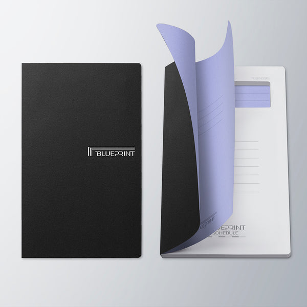 目標達成手帳BLUEPRINT／144P】 BLACK x WISTERIA – Makuake STORE