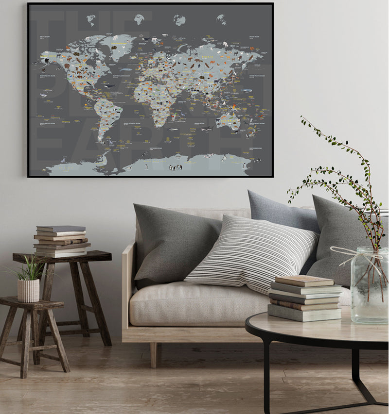 インテリアのための世界地図 (アートポスター） – Makuake STORE
