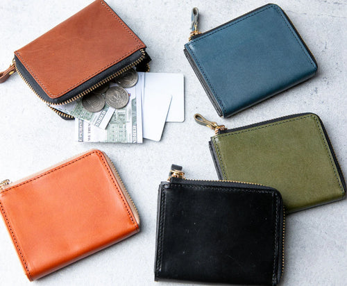整理整頓革財布【TIDY mini】ビジネスモデルで登場