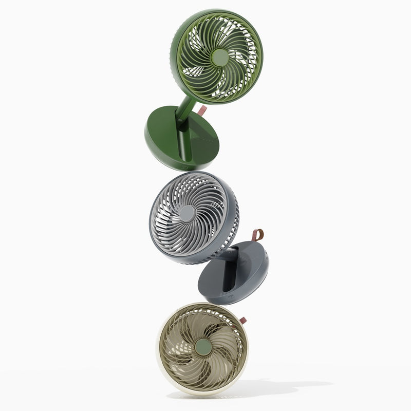 タイムセール4,980円→3,980円【ベージュ】OLLY FOLDING FAN 卓上 折畳み サーキュレーター扇風機