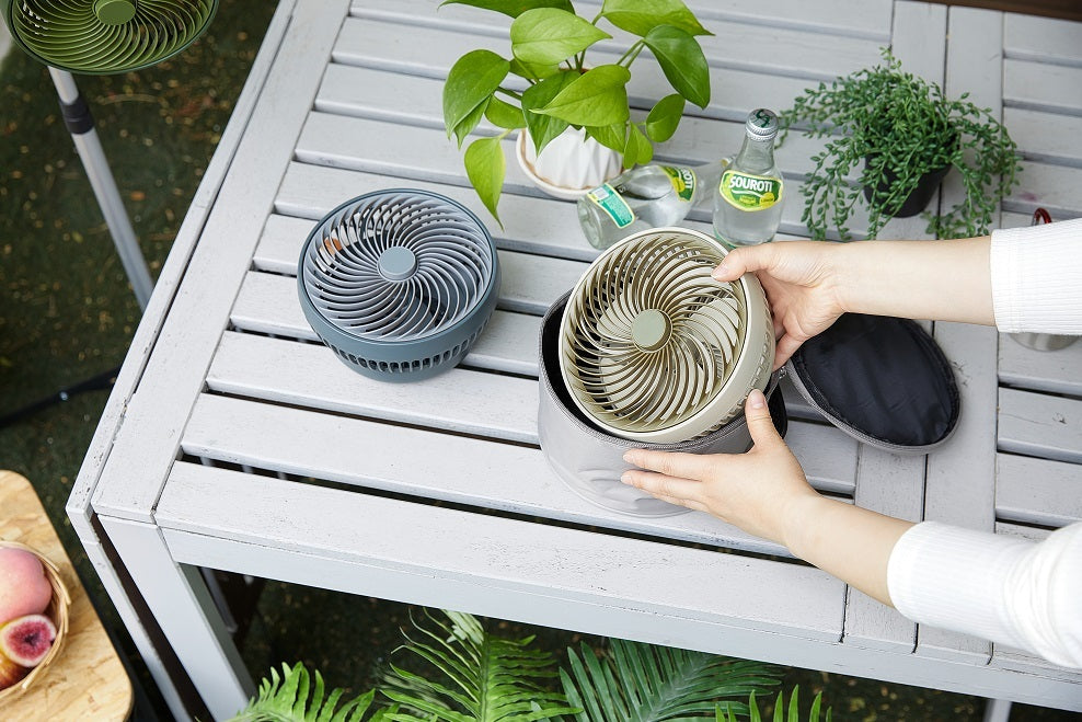タイムセール4,980円→3,980円【グレー】OLLY FOLDING FAN 卓上 折畳み サーキュレーター扇風機