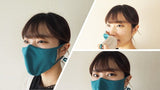 日本製 メガネをかける人のためのマスク グリーンMサイズ