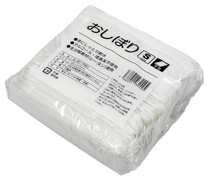 平型おしぼり　テフキーO3（Sサイズ）白無地　100枚　×　5袋