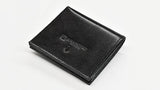 栃木レザーの硬くて薄い蓋のない財布「Moldi」Black