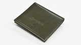 栃木レザーの硬くて薄い蓋のない財布「Moldi」Green