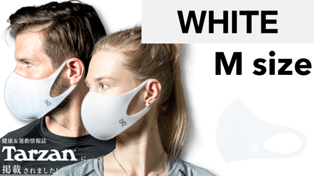 【WHITE／Mサイズ】HYBRID FACECOVER MASK