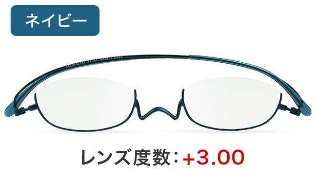 ペーパーグラス　Nスタ　アンダーリム（ネイビー） ＋3.00　老眼鏡