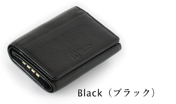 YOSHINAコンパクト三つ折り財布　ブラック