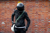 【SLING_オリーブ】バイクのヘルメット専用ショルダーストラップ