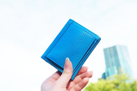 二宮五郎商店の別製ミニ財布　コバルト
