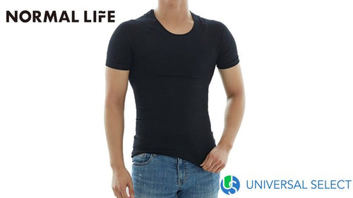 【カラー：ブラック・サイズ：S-M】NORMAL LIFE スリムラインTシャツ