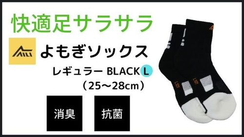 AILI よもぎソックス　レギュラー　BLACK　L　25-28cm
