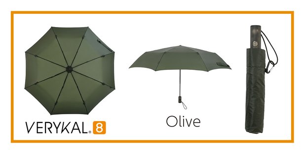 らくらくワンタッチ折りたたみ傘『VERYKAL8』Olive