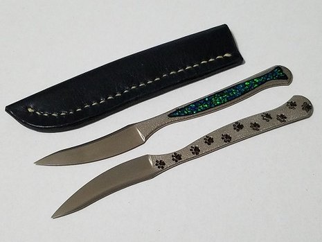 チタンナイフ「彩」瑠璃　ケース付セット