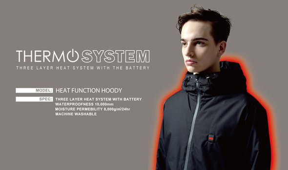 MAKUAKE限定価格!ヒーターウェア『THERMO SYSTEM』SIZE S