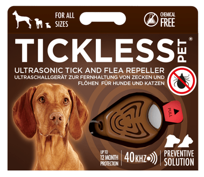 【ブラウン】TICKLESS (チックレス) ～ダニ&ノミから愛犬・愛猫を安全に守ろう ～