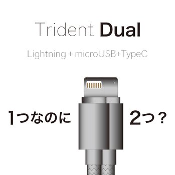 TRIDENT SHORT (Lightning+microUSB+TypeC)