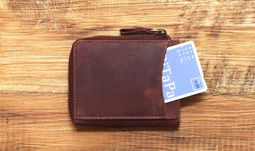 整頓×コンパクト×スピーディ 育てる財布TIDY mini　WINE RED