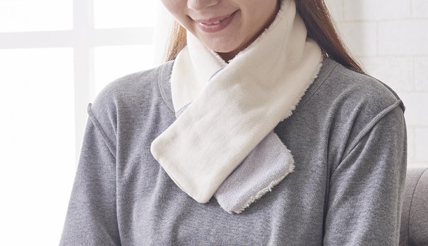 ３シーズン使える室内用ミニマフラー「マフマフ」生成り