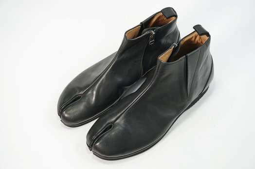 革靴足袋　レザーＴａｂｉ【ブーツタイプ】 ブラック　４０（２５cm）