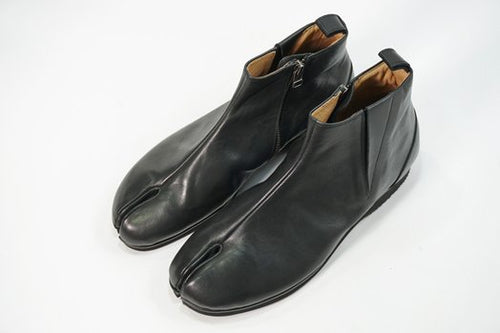 革靴足袋　レザーＴａｂｉ【ブーツタイプ】 ブラック　４２（２６cm）