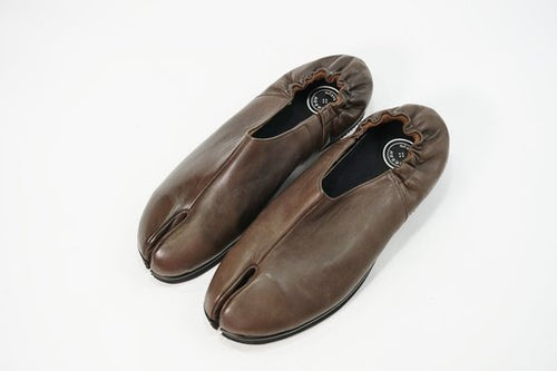 革靴足袋　レザーＴａｂｉ【スリッポンタイプ】 ブラウン　４２（２６cm）