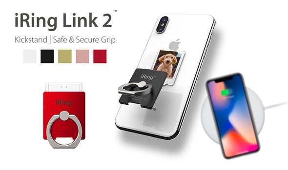 ワイヤレス充電対応 スマホリング「 iRing Link2」レッド