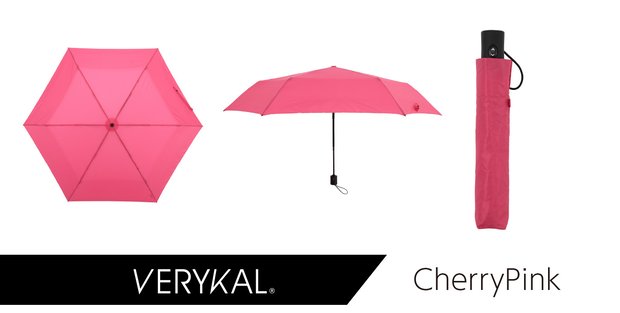 世界最軽量級 164g！軽すぎる自動開閉の傘『ベリカル』CherryPink