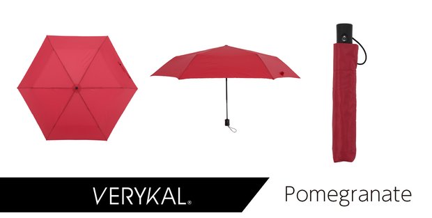 世界最軽量級 164g！軽すぎる自動開閉の傘『ベリカル』Pomegranate